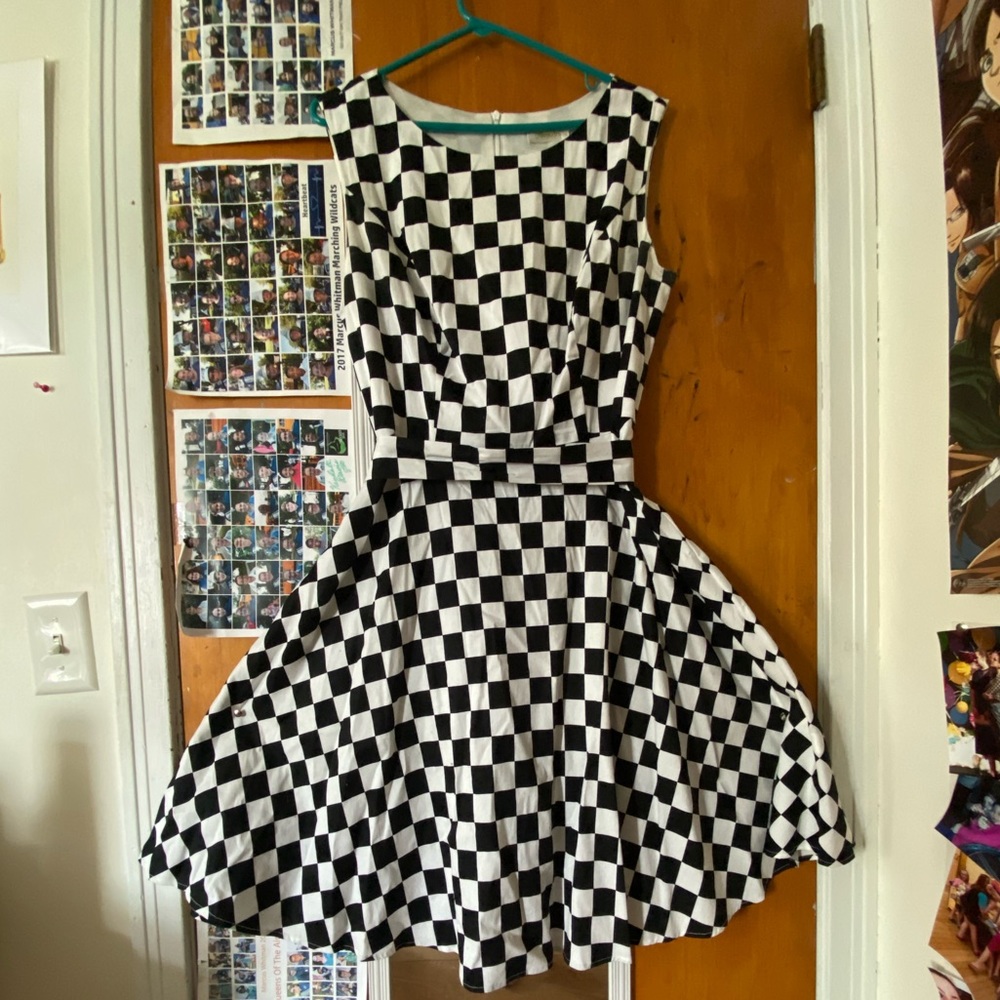 50s Style Checkerboard Dress